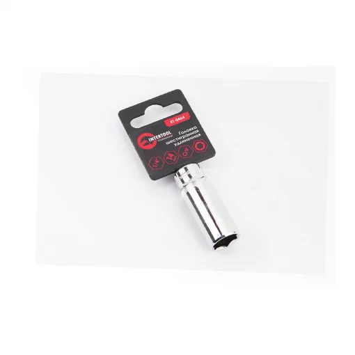 Головка торцева 6-гранна 1/4" 14мм, подовжена CrV (ET-0464), Ручний інструмент, YQ-702149