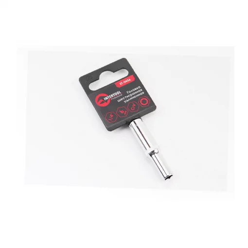 Головка торцевая 6-гранная 1/4" 6мм, удлинённая CrV (ET-0456), Ручний інструмент, YQ-702248