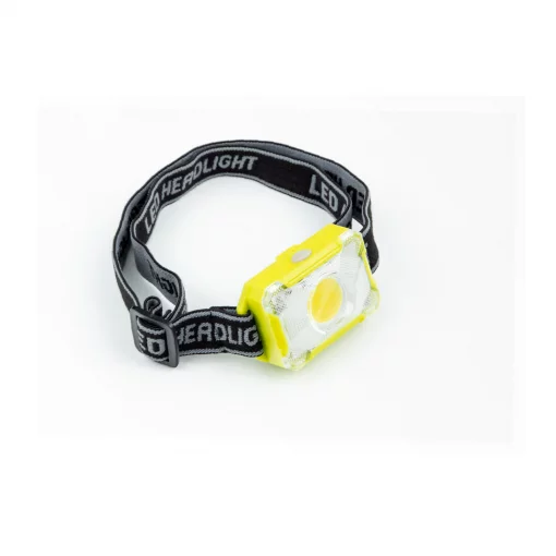 Фонарь налобный COB, под батарейки 3хAAA, салатовый J-1302 (без батареек), ВЕЛОАКСЕСУАРИ, YQ-414055