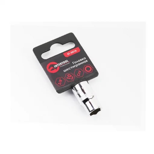 Головка торцевая 6-гранная 3/8" 10мм CrV (ET-0410), Ручний інструмент, YQ-702129