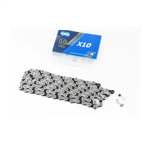 Ланцюг приводний 1/2х11/128"х114L 10 швидкостей, сріблясто-чорний X10, ВЕЛОЗАПЧАСТИНИ, YQ-412277