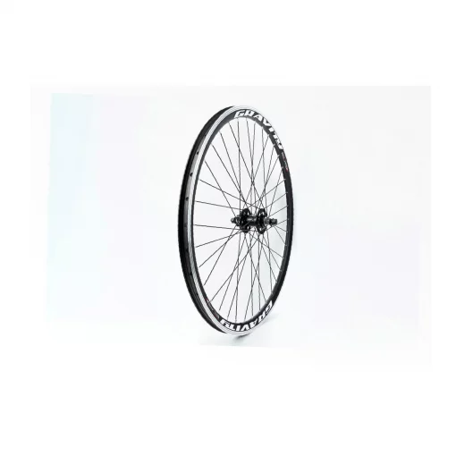 Колесо 27,5" переднее Disk-brake, обод "капля" алюминиевый, втулка 14Gx36H, крепл. гайка, чёрное "GRAVITY", ВЕЛОКОЛЕСА, YQ-411333