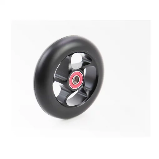 Колесо трюкового самоката 100мм, алюминиевое, пром-подшипники 608 (8х22х7) 2RS, чёрное, ВЕЛОКОЛЕСА, YQ-412078