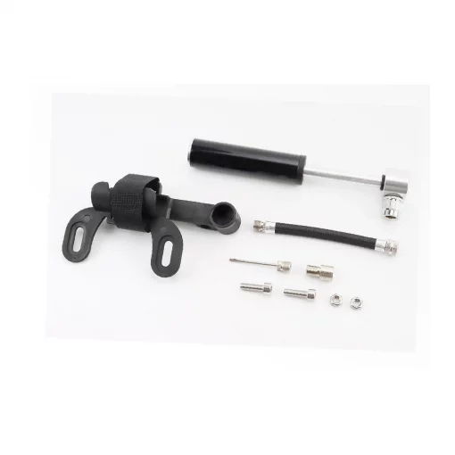 Насос (Mini) алюмінієвий, чорно-сірий, ВЕЛОІНСТРУМЕНТ, YQ-407225