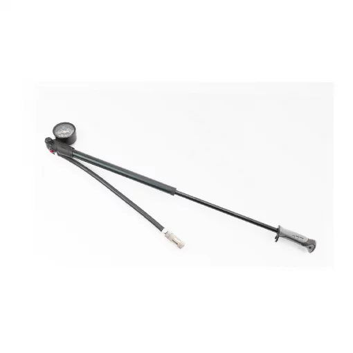 Насос алюмінієвий високого тиску 300 psi/20 bar з манометром, для повітряних амортизаторів і виделок, чорний 2728, ВЕЛОІНСТРУМЕНТ,