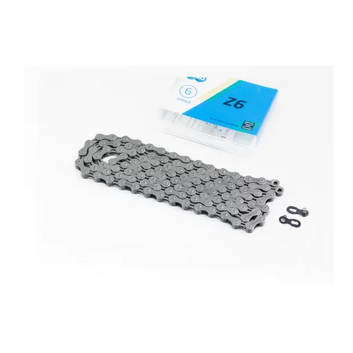 Ланцюг приводний 1/2х3/32"х116L 6 швидкостей, сірий Z6, ВЕЛОЗАПЧАСТИНИ, YQ-411307