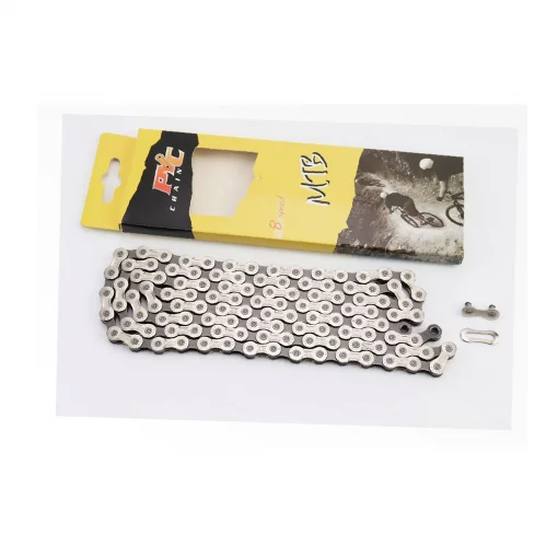 Ланцюг приводний 1/2х3/32"х116L 8 швидкостей, сріблясто-сірий P8003, ВЕЛОЗАПЧАСТИНИ, YQ-411320