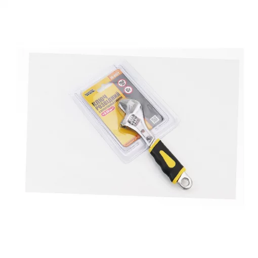 Ключ разводной 150мм, 0&ndash;24мм переставная губка, рукоятка с двухкомпонентной накладкой (76-0421), Ручний інструмент, YQ-702072