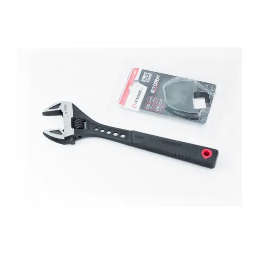 Ключ разводной 250мм, 0-33мм кованный, рукоятка TPR, Cr-V STORM (XT-0080), Ручний інструмент, YQ-702464