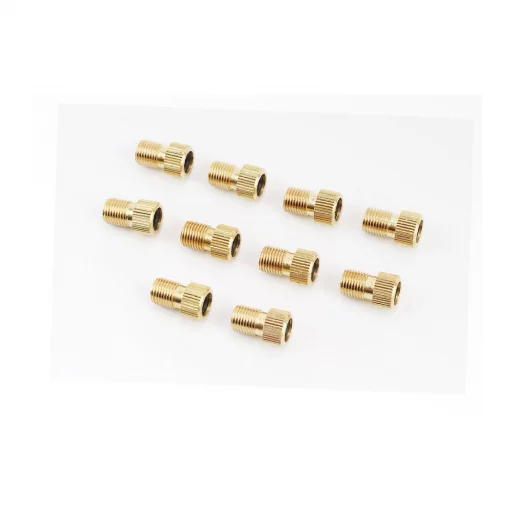 Переходник шланга насоса с резинкой (золотник Schrader AV-Presta FV) 10шт к-кт, ВЕЛОІНСТРУМЕНТ, YQ-407058