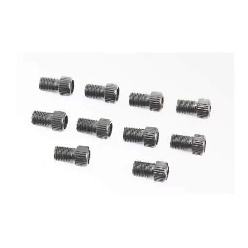 Переходник шланга насоса с резинкой (золотник Schrader AV-Presta FV) 10шт к-кт, чёрные, ВЕЛОІНСТРУМЕНТ, YQ-407012