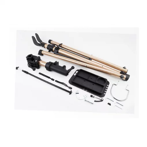 Стенд для ремонту велосипеда алюмінієвий, складаний, регульована висота 100-150 см, регульований кут нахилу велосипеда, кріпл.