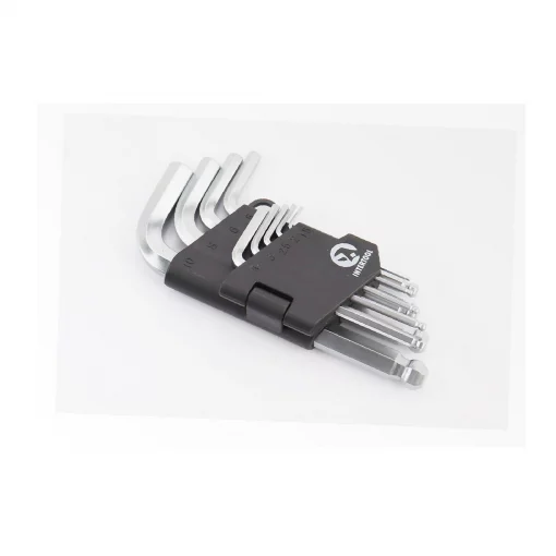 Набор Г-образных ключей с шарообразным наконечником HEX (1,5/2/2,5/3/4/5/6/8/10мм) CrV (HT-0605), Ручний інструмент, YQ-702196