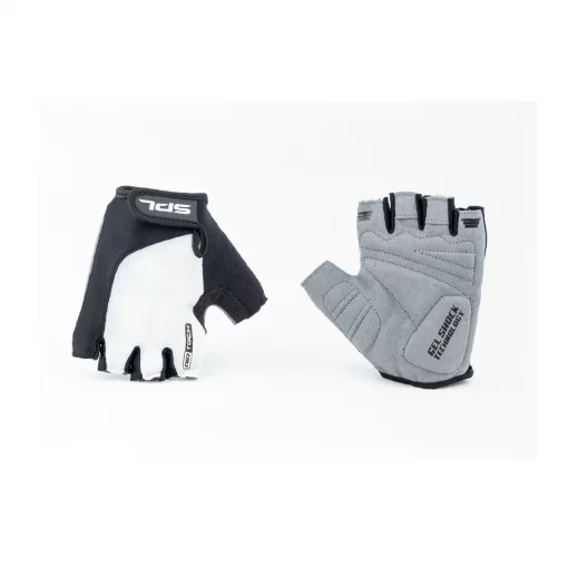 Перчатки без пальцев L с гелевыми вставками под ладонь, чёрно-белые SBG-1457, ВЕЛОЕКІПІРУВАННЯ, YQ-408257