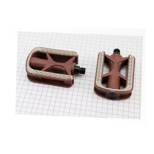 Педали CITY 9/16" (105.5x74x26мм) пластиковые, коричнево-серые NW-88, ВЕЛОЗАПЧАСТИНИ, YQ-411834