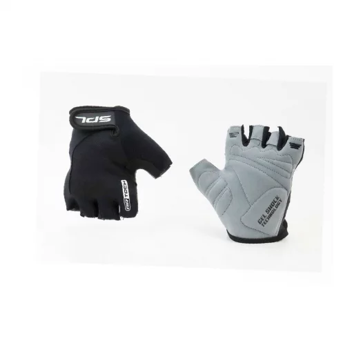 Перчатки без пальцев M с гелевыми вставками под ладонь, чёрные SBG-1457, ВЕЛОЕКІПІРУВАННЯ, YQ-408083
