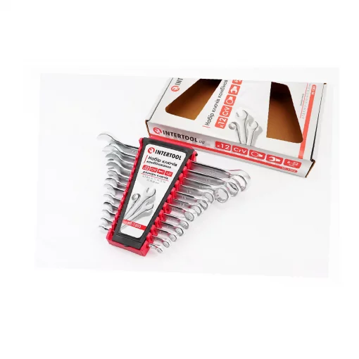 Набір ключів комбінованих 12шт (6/7/8/9/10/11/12/13/14/17/19/22мм) "пластиковий тримач" (HT-1203), Ручний інструмент, YQ-702199