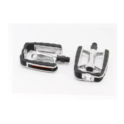 Педали CITY 9/16" (108x82x25мм) алюминиевые, серебристо-чёрные С220DU, ВЕЛОЗАПЧАСТИНИ, YQ-411404