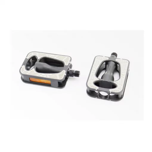 Педали CITY 9/16" (110x76x26мм) пластиковые, чёрно-серые NW-340, ВЕЛОЗАПЧАСТИНИ, YQ-411941