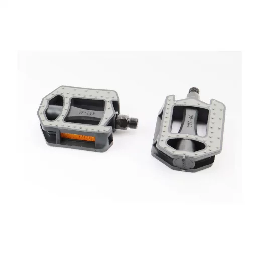 Педали CITY 9/16" (114x85x27мм) пластиковые, чёрно-серые WP-208, ВЕЛОЗАПЧАСТИНИ, YQ-411950