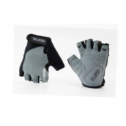 Рукавички без пальців S з гелевими вставками під долоню, чорно-сірі SBG-1457, ВЕЛОЕКІПІРУВАННЯ, YQ-408186
