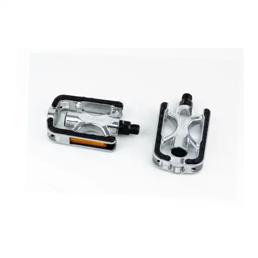 Педали CITY 9/16" (120x70x25мм) алюминиевые, серебристо-чёрные WP-940, ВЕЛОЗАПЧАСТИНИ, YQ-412304