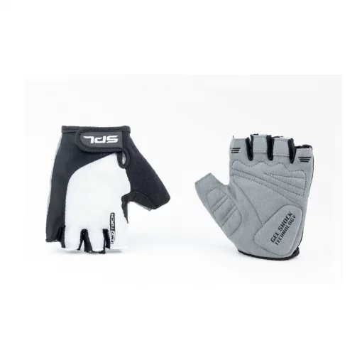 Перчатки без пальцев XL с гелевыми вставками под ладонь, чёрно-белые SBG-1457, ВЕЛОЕКІПІРУВАННЯ, YQ-408258