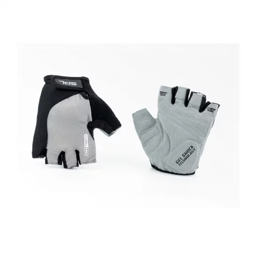 Перчатки без пальцев XL с гелевыми вставками под ладонь, чёрно-серые SBG-1457, ВЕЛОЕКІПІРУВАННЯ, YQ-403684
