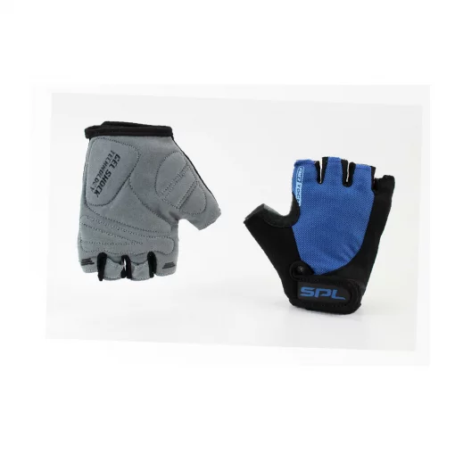 Перчатки без пальцев XS с гелевыми вставками под ладонь, чёрно-cиние SBG-1457, ВЕЛОЕКІПІРУВАННЯ, YQ-408172
