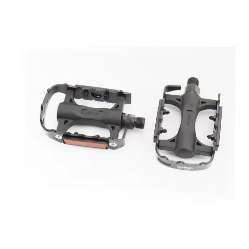 Педали MTB 9/16" (106x64.5x28.5мм) пластико-алюминиевые, чёрные LU-C25, ВЕЛОЗАПЧАСТИНИ, YQ-411133