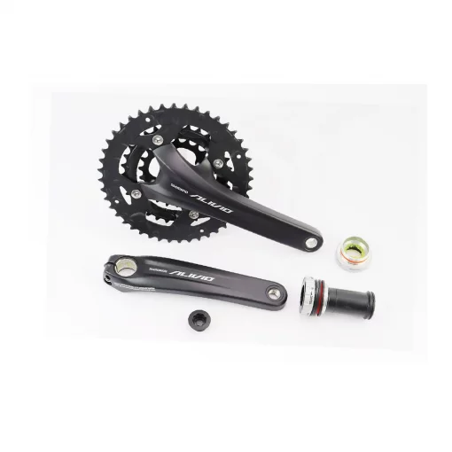 Шатуны "Hollowtech II" 175мм, 44.32.22T MTB+каретка SM-BB52, интегрированная ось 24мм, алюминиевые, чёрные ALIVIO FC-M4060,