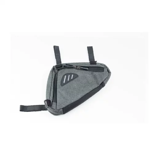 Сумка под раму треугольная 260х220х160мм, крепл. на липучке, серая, ВЕЛОАКСЕСУАРИ, YQ-414031