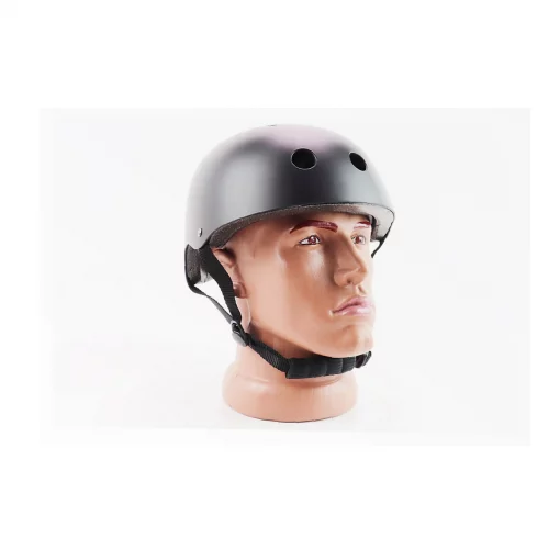 Шолом велосипедний підлітковий BMX M (54-57см), 11 вер. отворів, чорний матовий), ВЕЛОЕКІПІРУВАННЯ, YQ-408239