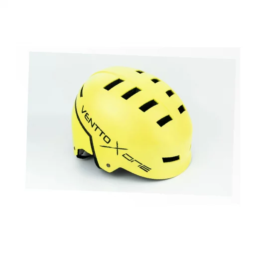 Шлем велосипедный подростковый BMX L (58-61см), 16 вент. отверстий, жёлтый VENTTO XONE, ВЕЛОЕКІПІРУВАННЯ, YQ-408248