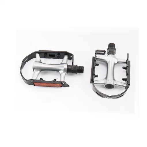 Педалі ROAD 9/16" (108x63x24мм) алюмінієві, сріблясто-чорні R126DU, ВЕЛОЗАПЧАСТИНИ, YQ-411137