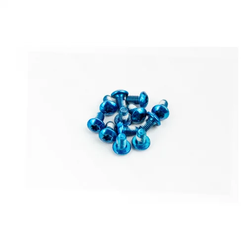 Болт тормозного диска M5x9мм, под ключ Т25, 12шт к-кт, синий, ВЕЛОЗАПЧАСТИНИ, YQ-412359