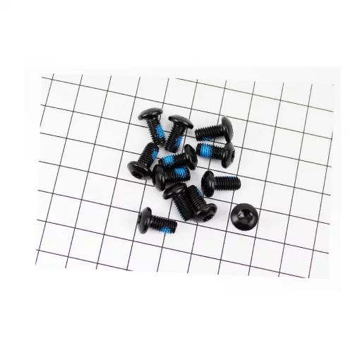 Болт тормозного диска M5x9мм, под ключ Т25, 12шт к-кт, чёрный, ВЕЛОЗАПЧАСТИНИ, YQ-406282