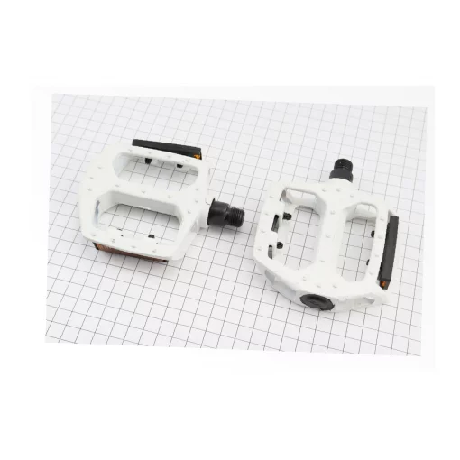 УЦІНКА вело Педалі MTB широкі 9/16" (107x100x25мм) алюмінієві, білі 808 (тріщина див. фото), ВЕЛОЗАПЧАСТИНИ, YQ-411759