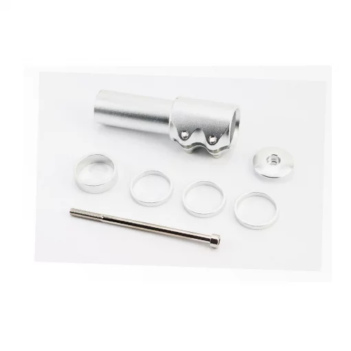 Подовжувач штока вилки 1-1/8&rdquo; (28,6 мм)х115мм, алюмінієвий, сірий, ВЕЛОЗАПЧАСТИНИ, YQ-403466