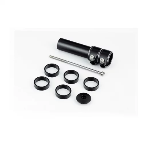 Подовжувач штока вилки 1-1/8&rdquo; (28,6 мм)х130мм, алюмінієвий, чорний, ВЕЛОЗАПЧАСТИНИ, YQ-406477