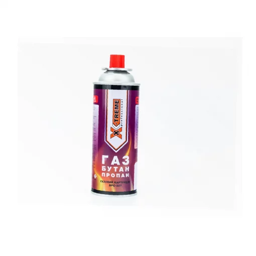 Газовий балон цанговий для пальників, портативних печей "X-TREME" ізобутан-пропан-бутан 227гр, Витратні матеріали, YQ-304948