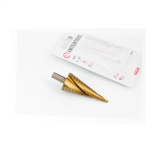 Свердло по металу ступінчасте спіральне 4,6,8,10,12,14,16,18,20,22,24,26,28,30,32 мм (SD-5835), Витратні матеріали, YQ-703280