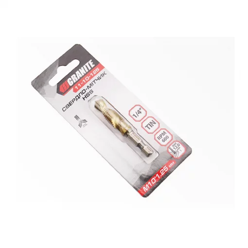 Сверло-метчик по металлу M10x1,25мм HSS DIN338 (11-10-125), Витратні матеріали, YQ-703230