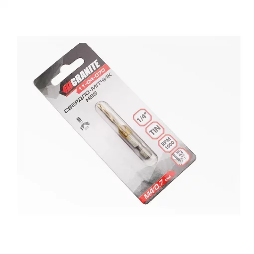 Сверло-метчик по металлу M4x0,7мм HSS DIN338 (11-04-070), Витратні матеріали, YQ-703226