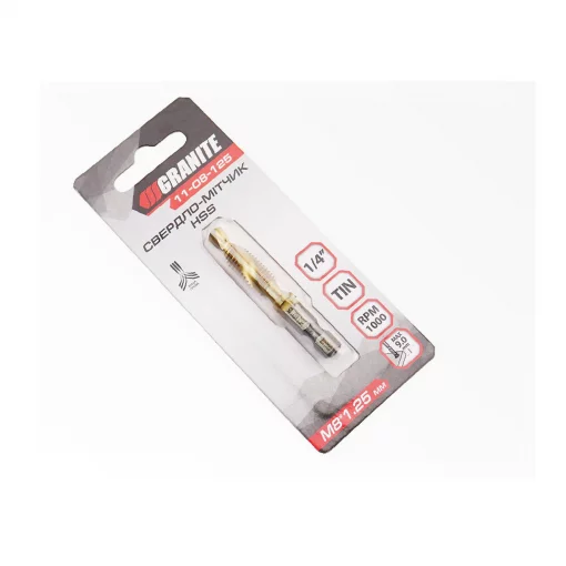 Сверло-метчик по металлу M8x1,25мм HSS DIN338 (11-08-125), Витратні матеріали, YQ-703229