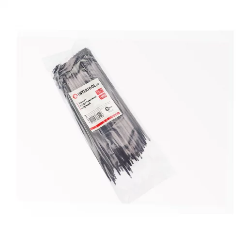 Хомут-стяжка пластиковый 3,6x200мм, к-кт 100шт, чёрный (TC-3621), Витратні матеріали, YQ-703199