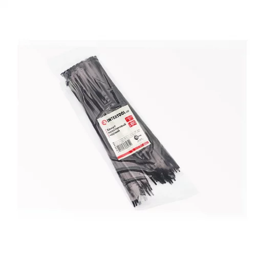 Хомут-стяжка пластиковый 3,6x250мм, к-кт 100шт, чёрный (TC-3626), Витратні матеріали, YQ-703200