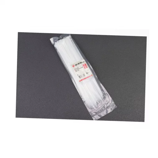 Хомут-стяжка пластикова 3,6x300мм, к-кт 100шт, білий (TC-3630), Витратні матеріали, YQ-703194