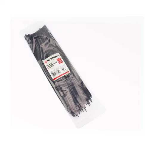 Хомут-стяжка пластиковый 3,6x300мм, к-кт 100шт, чёрный (TC-3631), Витратні матеріали, YQ-703201