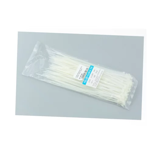 Хомут-стяжка пластиковый 3x200мм, к-кт 100шт, белый, Витратні матеріали, YQ-703314